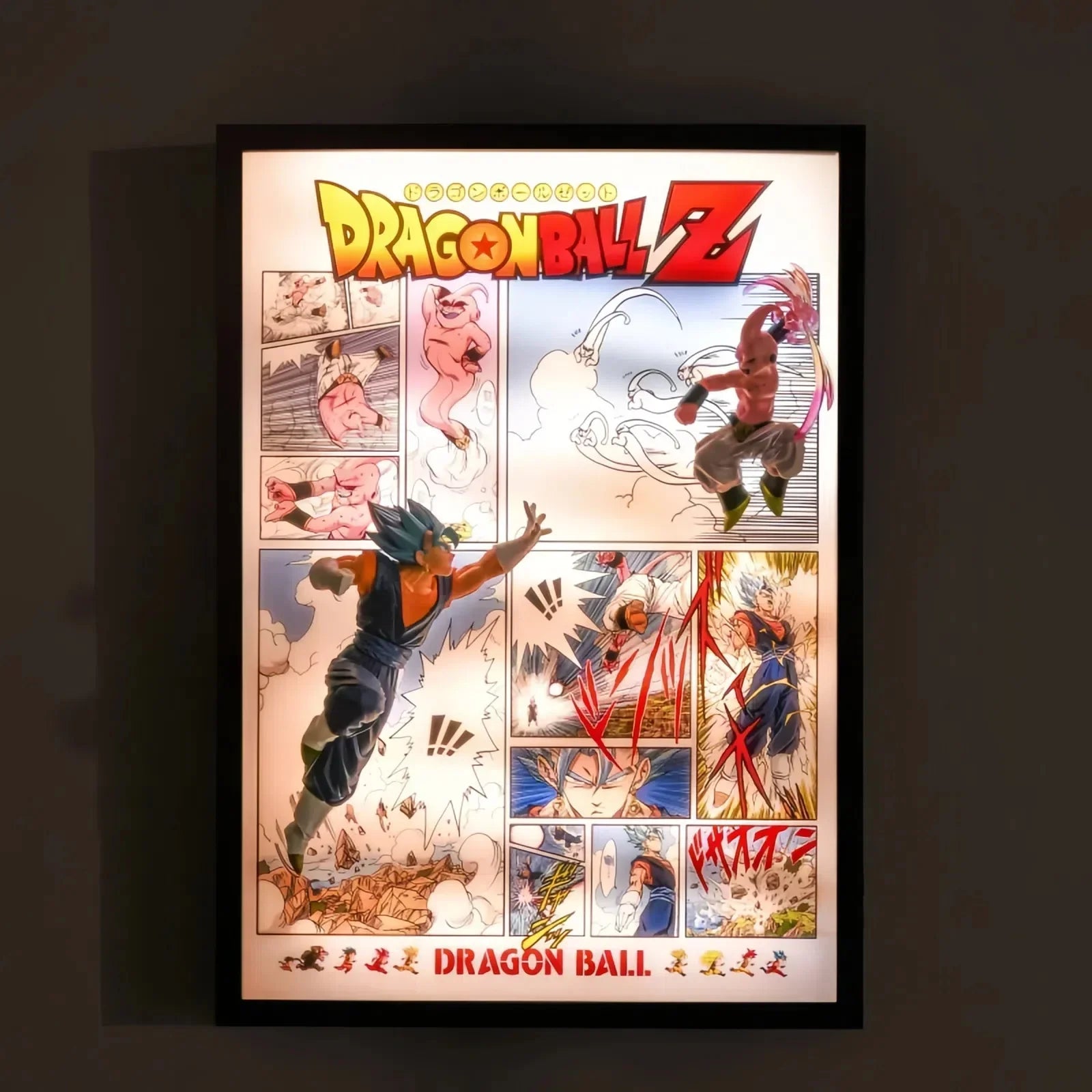 Dragon Ball Z Vegito vs Majin Buu 3D Light Painting - aartgang