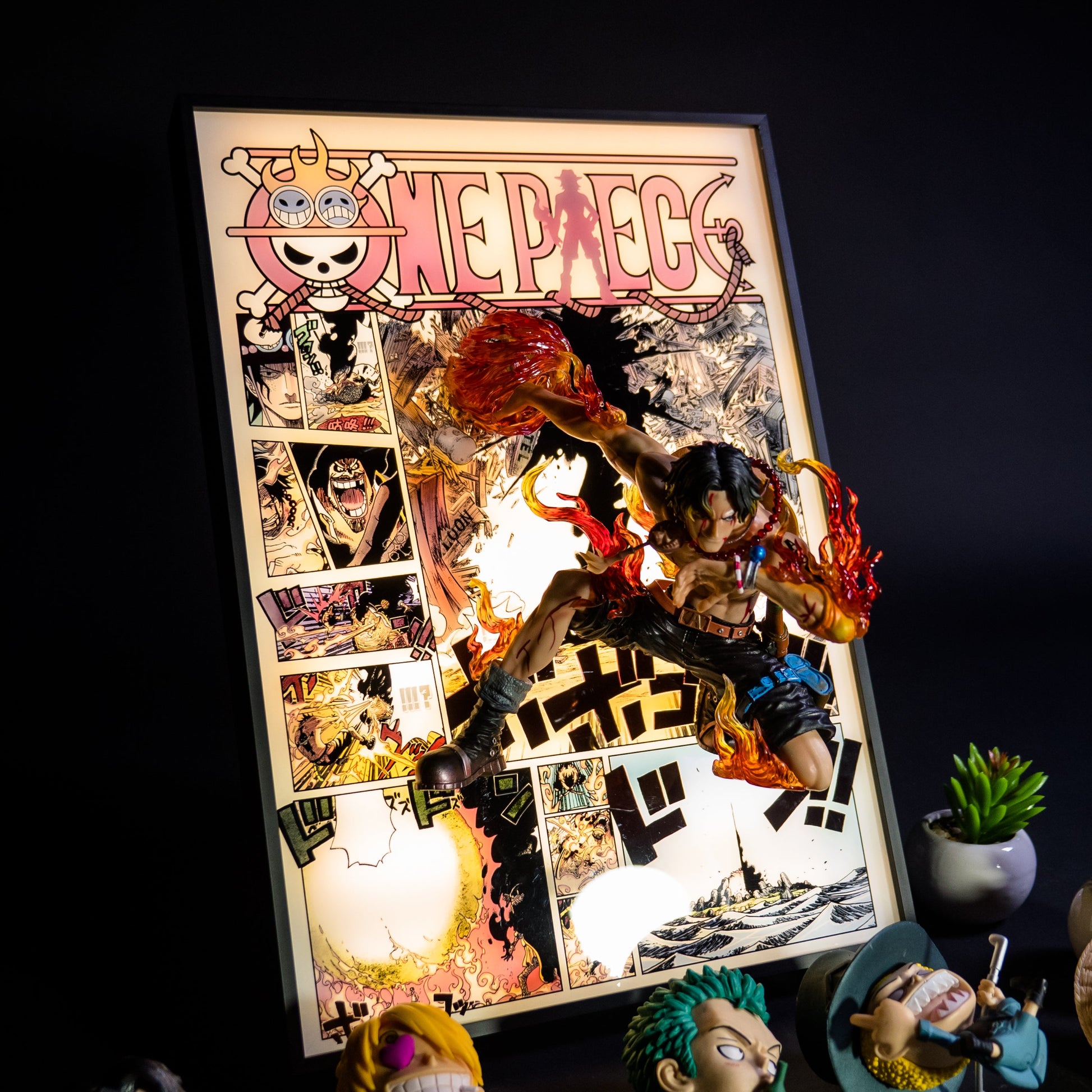 Ace One Piece 3D Anime Light Painting - aartgang
