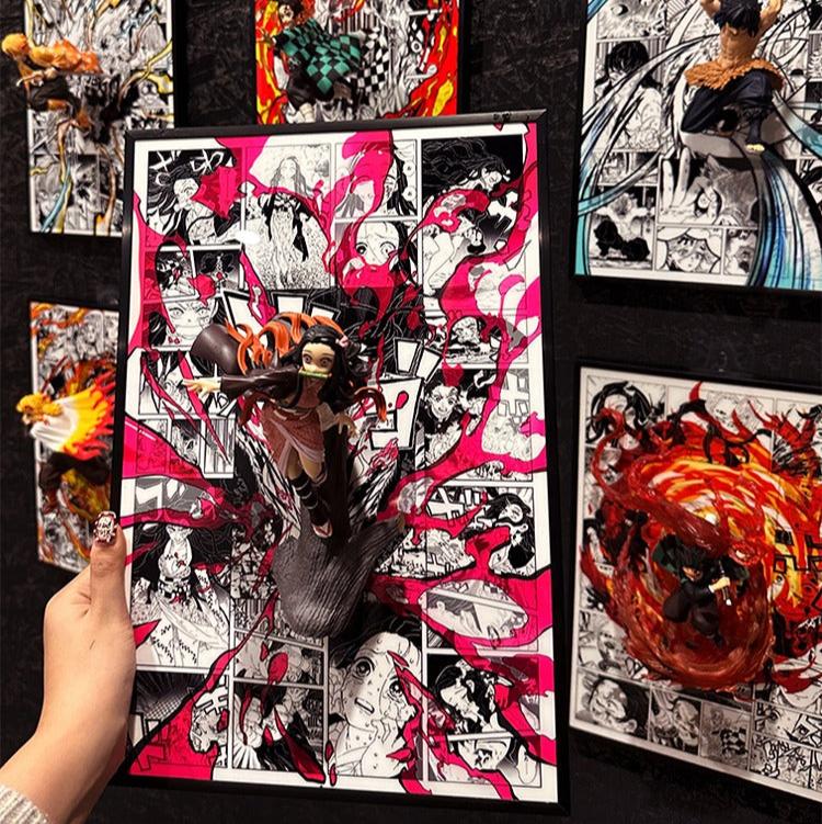 Demon Slayer 3D Wall Art for home decor - aartgang