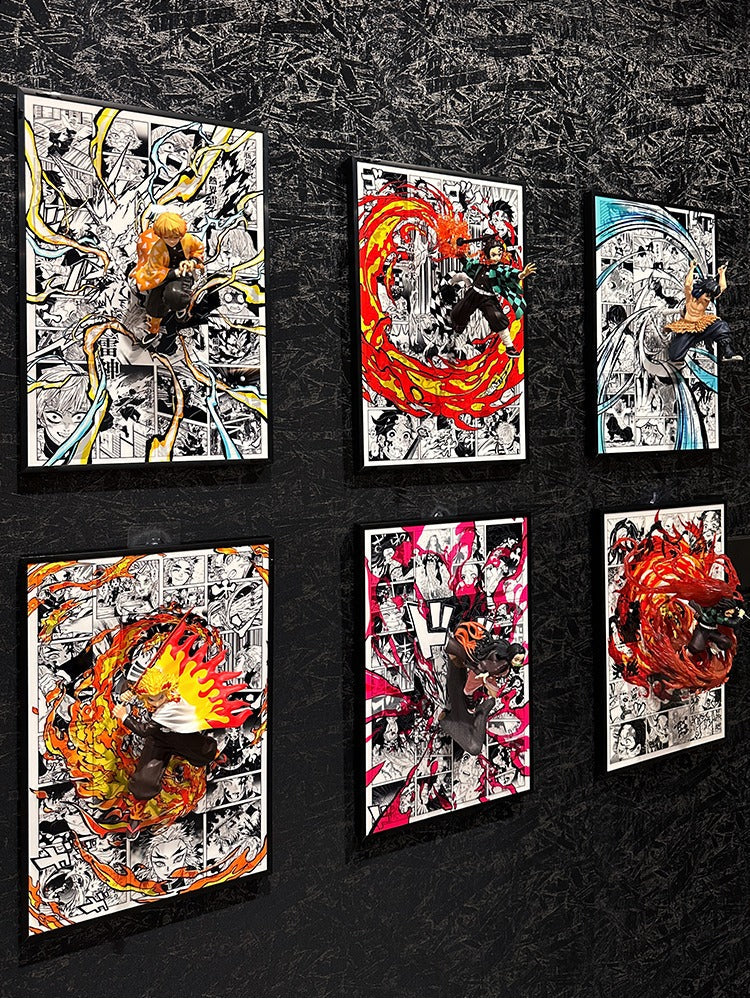 Demon Slayer 3D Wall Art for home decor - aartgang