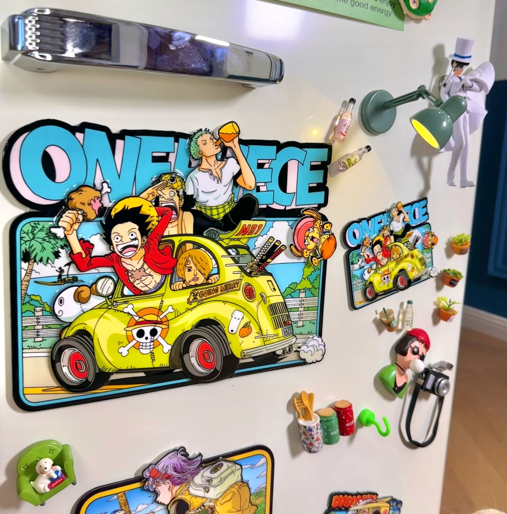 One Piece Fridge Magnet Luffy Zoro Chopper - aartgang