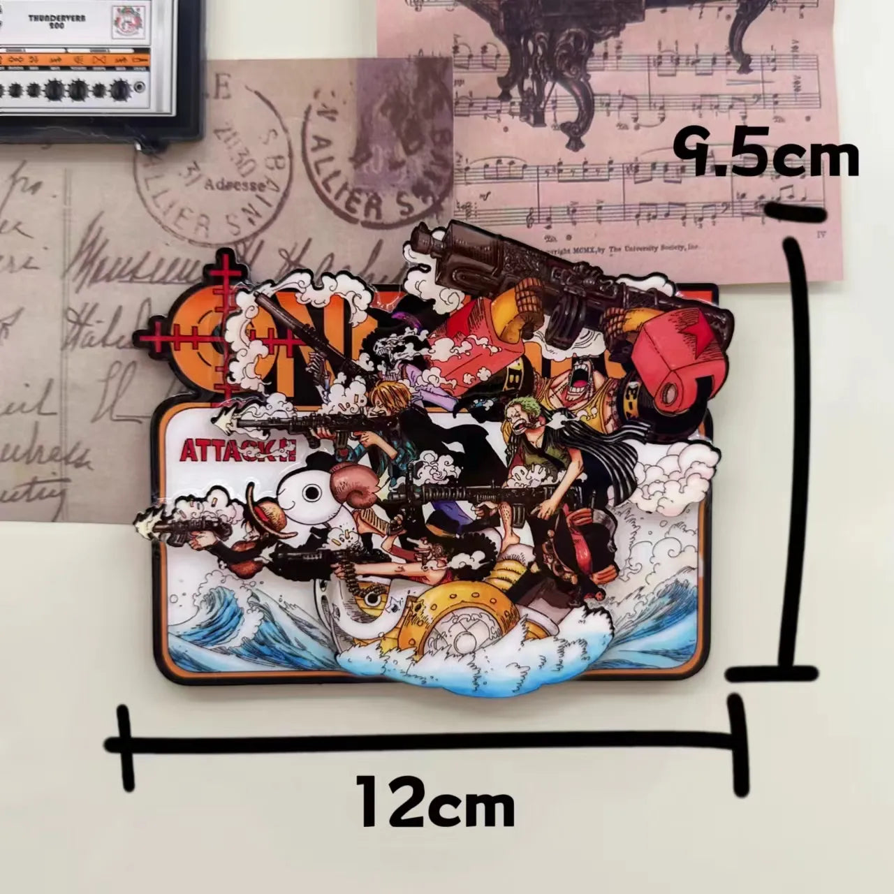 One Piece Fridge Magnet Luffy Zoro Chopper - aartgang