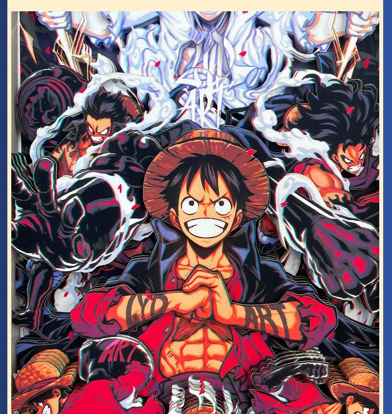 Luffy Gear 5 Nika & Zoro 3D Art - aartgang