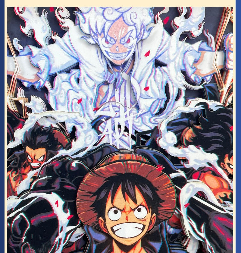 Luffy Gear 5 Nika & Zoro 3D Art - aartgang