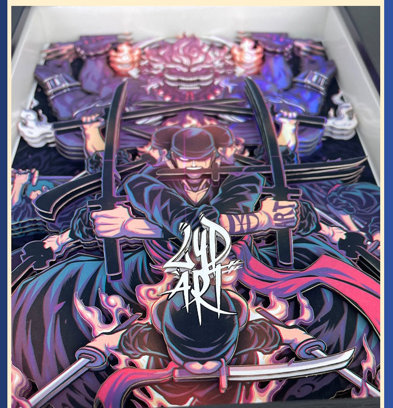 Luffy Gear 5 Nika & Zoro 3D Art - aartgang