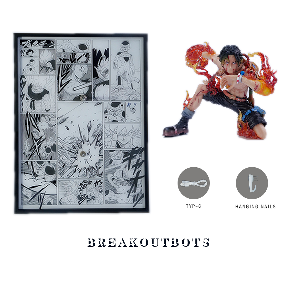 Ace One Piece 3D Anime Light Painting - aartgang