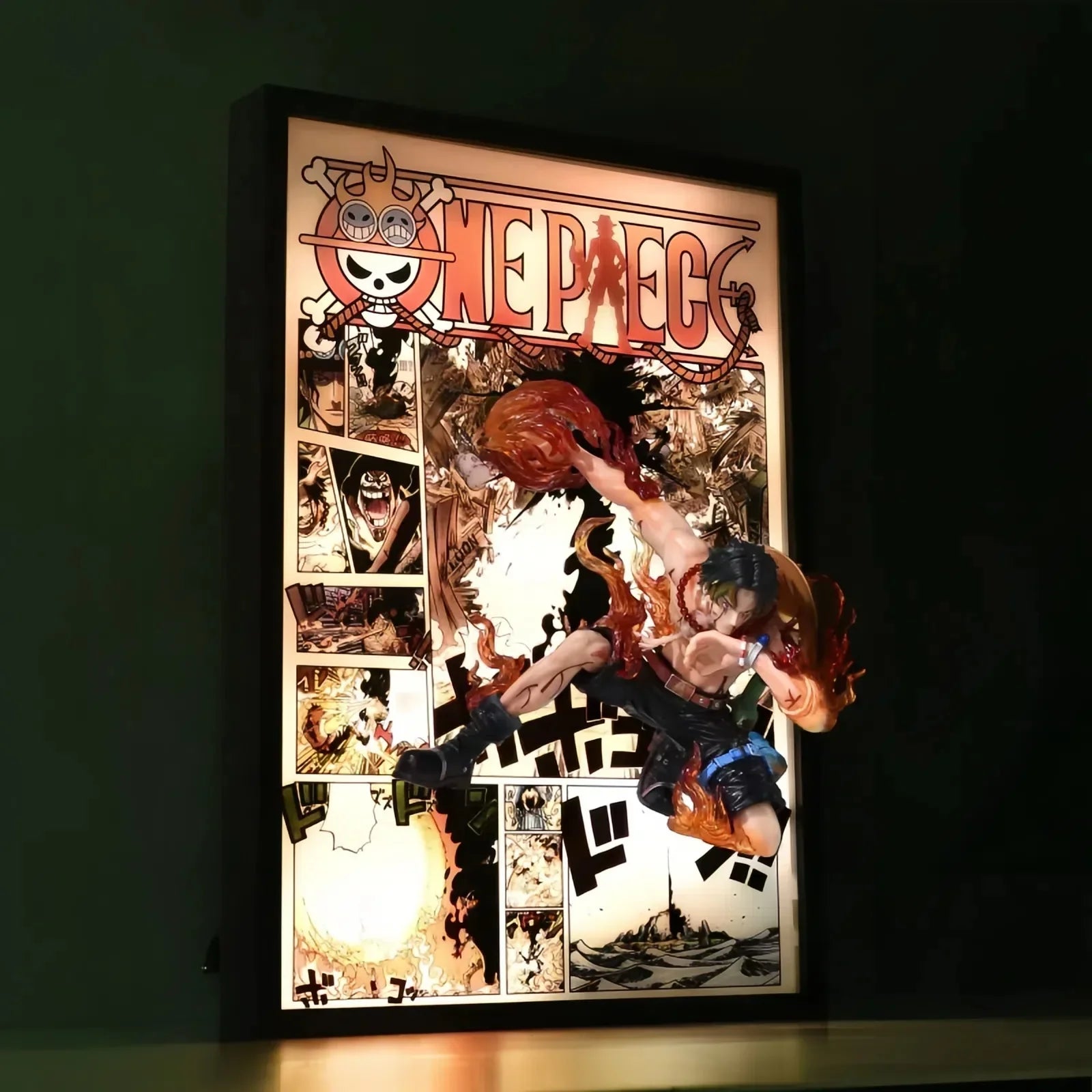 Ace One Piece 3D Anime Light Painting - aartgang