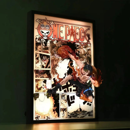 Ace One Piece 3D Anime Light Painting - aartgang