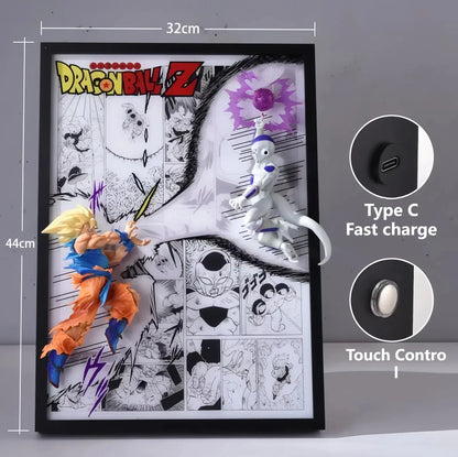 Goku vs Ferisa fight scene 3D Light Painting - aartgang