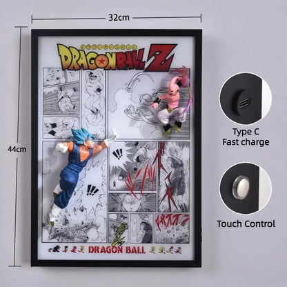 Dragon Ball Z Vegito vs Majin Buu 3D Light Painting - aartgang