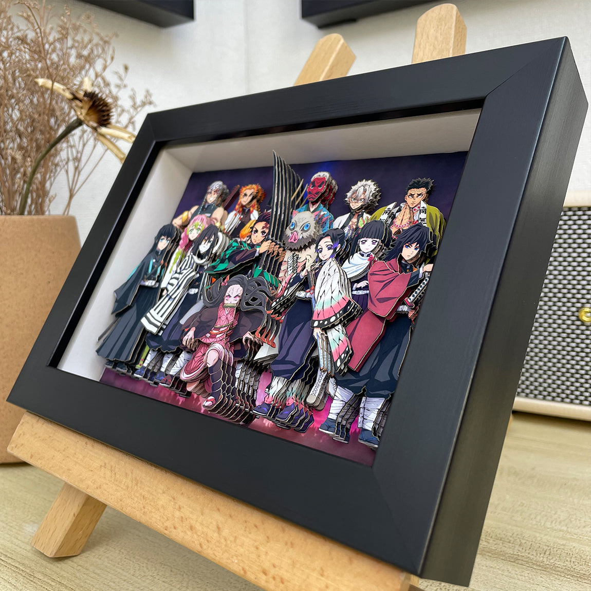 Demon Slayer 3D Glas-Wandbild