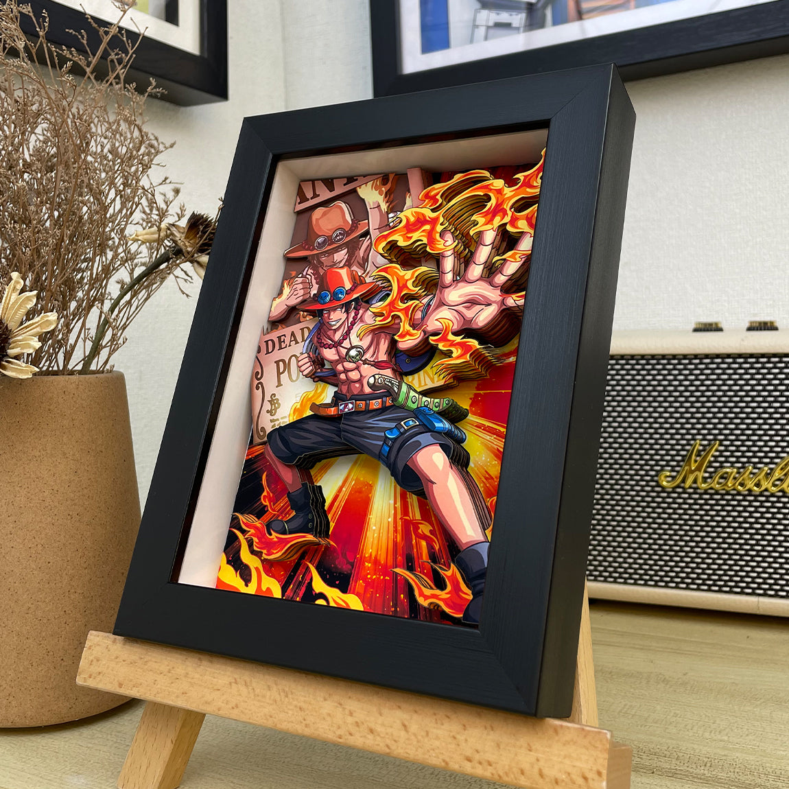 Portgas D. Ace 3D-Wandkunst