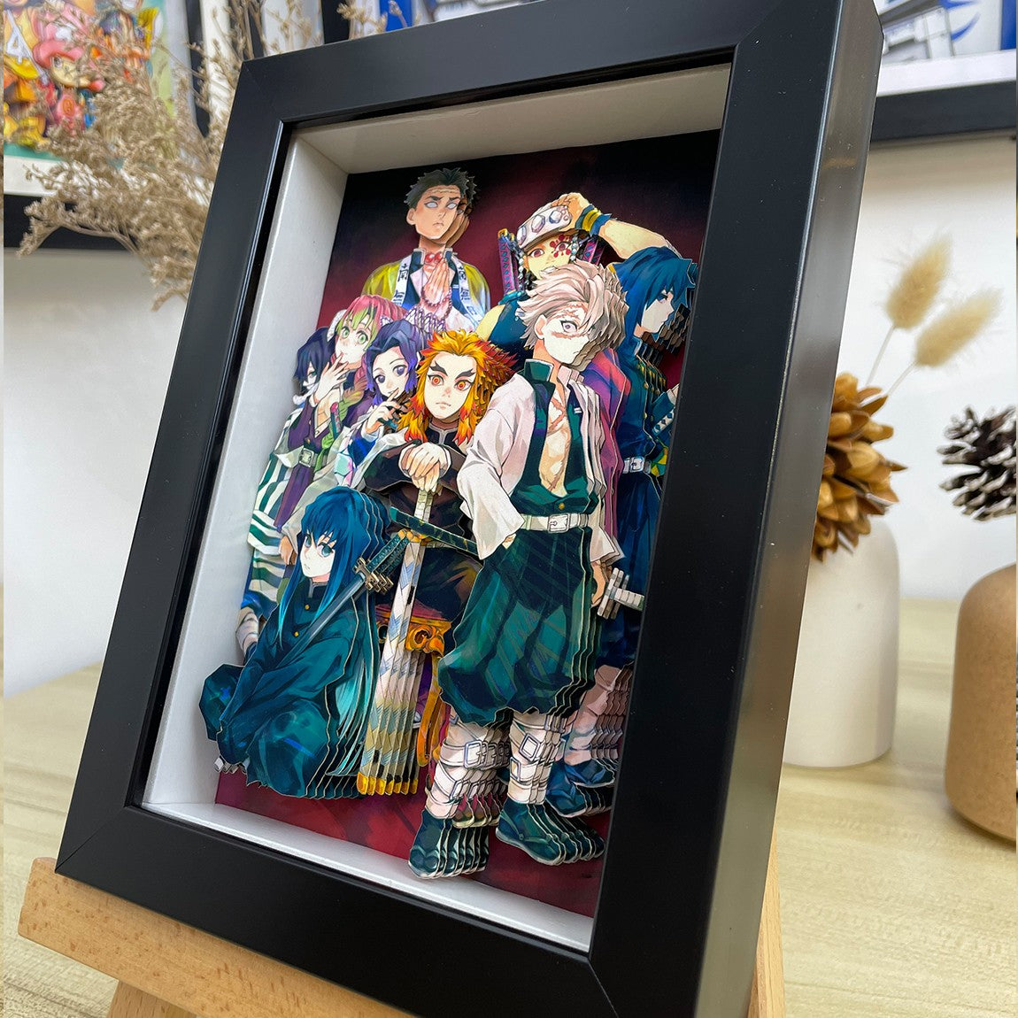 Demon Slayer 3D Glas-Wandbild