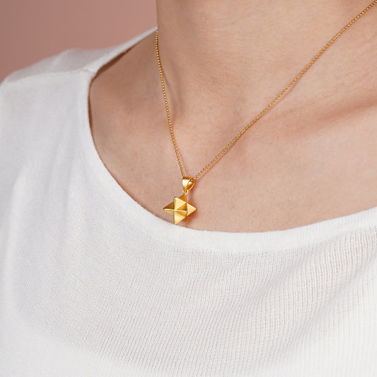 Merkaba Star Necklace – Sacred Geometry Pendant
