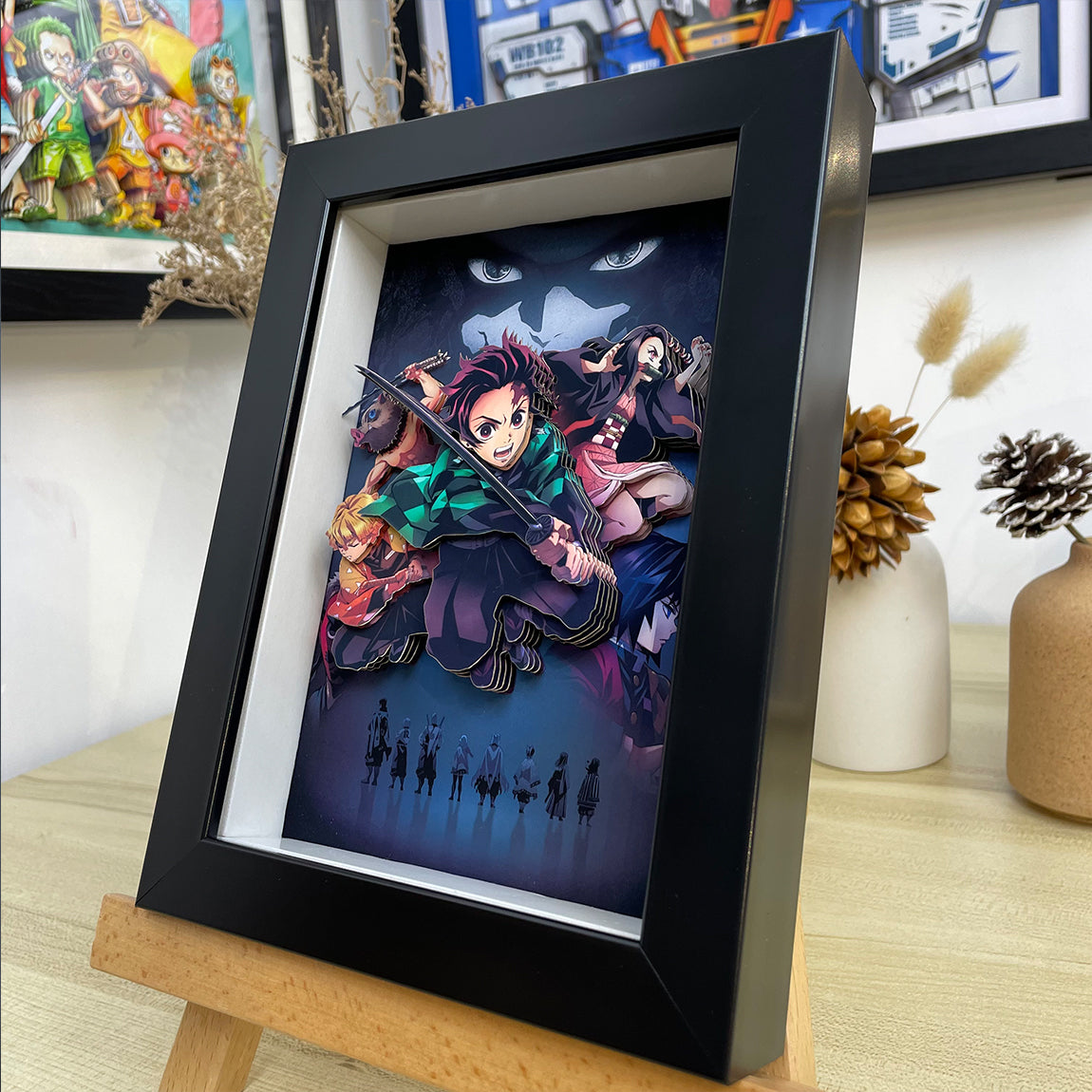 Demon Slayer 3D Glas-Wandbild