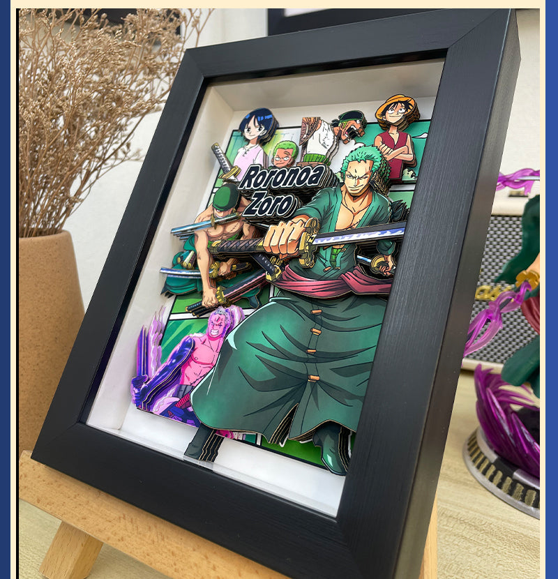 Luffy Gear 5 Zoro 3D Wandkunst
