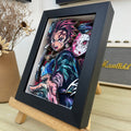 Demon Slayer 3D Glas-Wandbild