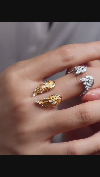 Winged Stackable Couple Rings