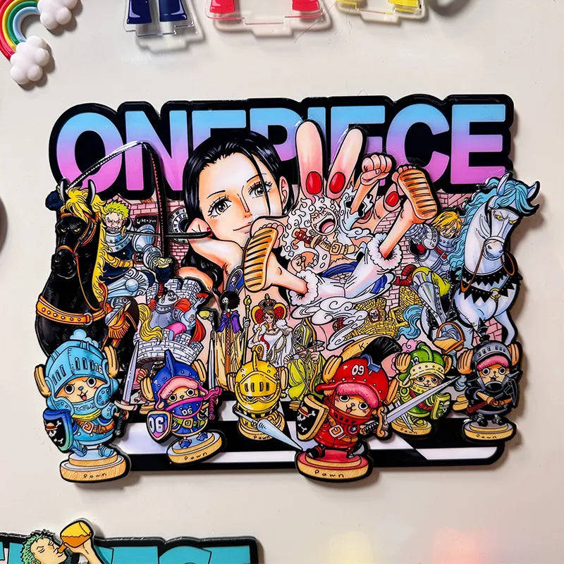 One Piece Fridge Magnet Luffy Zoro Chopper - aartgang